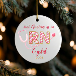 Ornamento de enfermería personalizado 2025, regalo