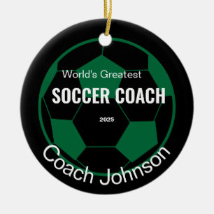 Ornamento de entrenador de fútbol personalizado