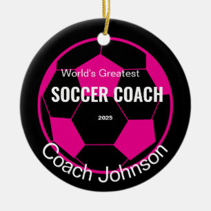Ornamento de entrenador de fútbol personalizado