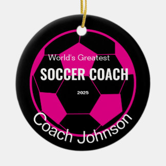 Ornamento de entrenador de fútbol personalizado