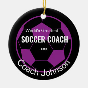Ornamento de entrenador de fútbol personalizado