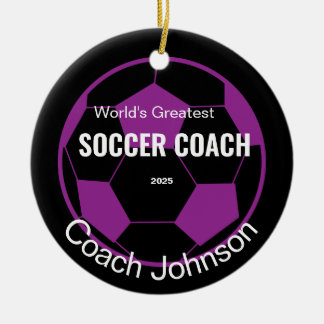 Ornamento de entrenador de fútbol personalizado