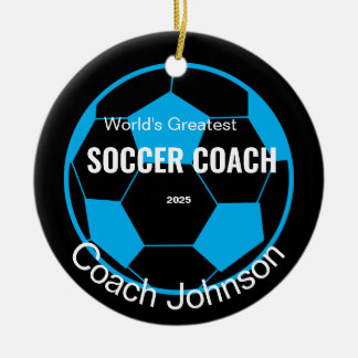 Ornamento de entrenador de fútbol personalizado