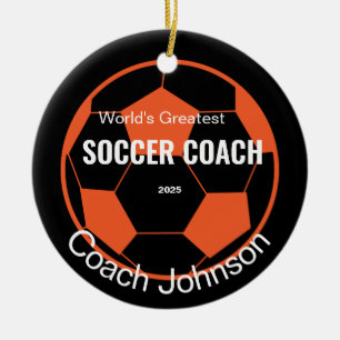 Ornamento de entrenador de fútbol personalizado