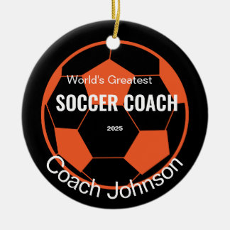 Ornamento de entrenador de fútbol personalizado