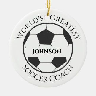 Ornamento de entrenador de fútbol personalizado