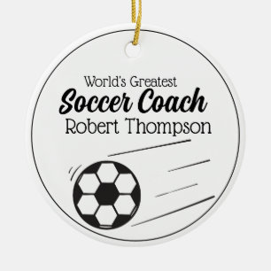 Ornamento de entrenador de fútbol personalizado de