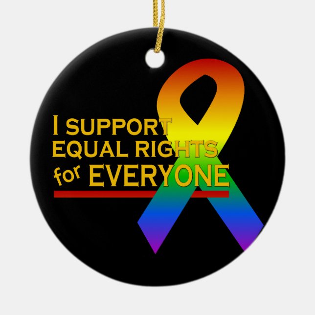 Ornamento de Equal Rights Support, personalizar (Frente)
