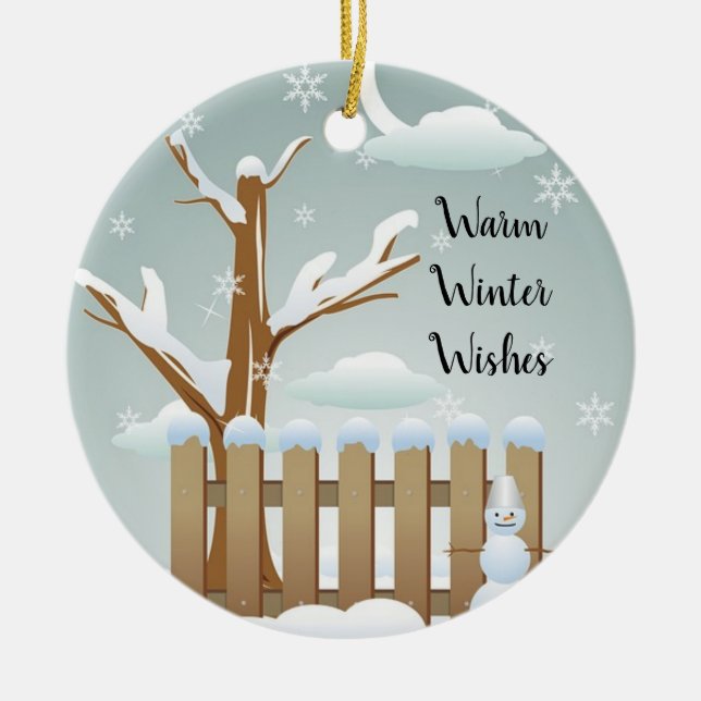 Ornamento de escena de invierno (Frente)