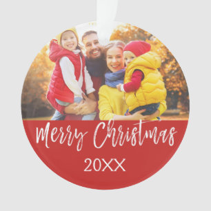 Ornamento de escritura fletada por mano de navidad