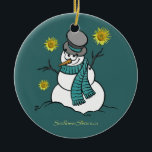 Ornamento de esperanza de Snowman<br><div class="desc">Ornamento de esperanza de Snowman</div>