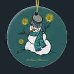 Ornamento de esperanza de Snowman<br><div class="desc">Ornamento de esperanza de Snowman</div>