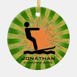 Ornamento de esquí acuático personalizado