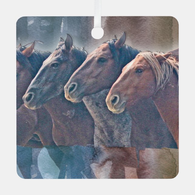 Ornamento de estampida de caballo salvaje (Anverso)