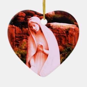 Ornamento de estatua de Virgen Rosa María