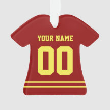 Ornamento de estilo Jersey de Deportes Personaliza