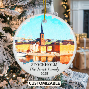 Ornamento de Estocolmo personalizado, regalo de Su