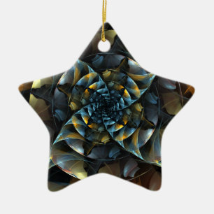 Ornamento de estrella de arte abstracto de PinWhee