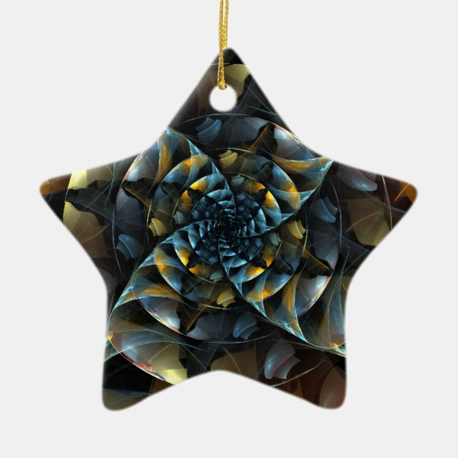 Ornamento de estrella de arte abstracto de PinWhee (Frente)