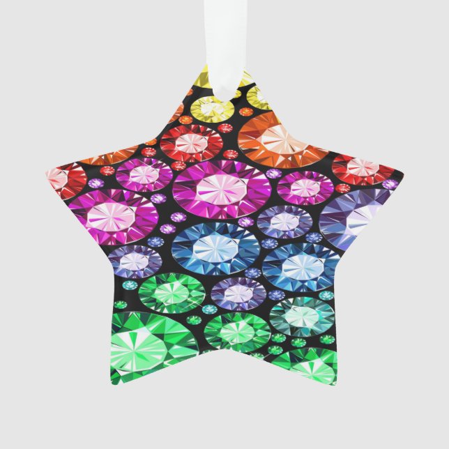 Ornamento de Estrella de Bling (Anverso)