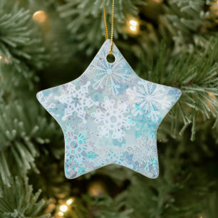 Ornamento de estrella de copo de nieve