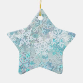 Ornamento de estrella de copo de nieve