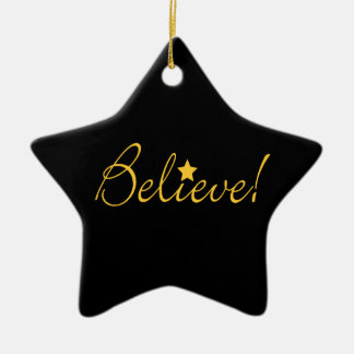 Ornamento de estrella de creer