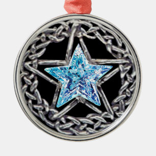 Ornamento de estrella de cristal de Pentagram