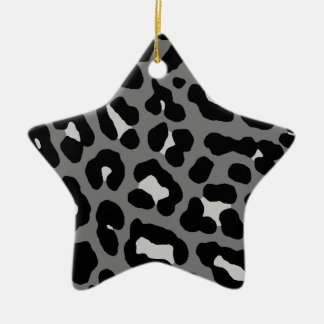 Ornamento de estrella de estela de leopardo retro 