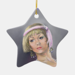 Ornamento de estrella de flapper de primavera