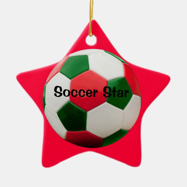 Ornamento de estrella de fútbol (Frente)