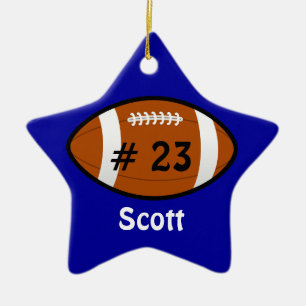 Ornamento de Estrella de Fútbol Azul