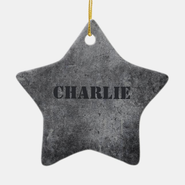 Ornamento de estrella de nombre personalizado Meta (Frente)