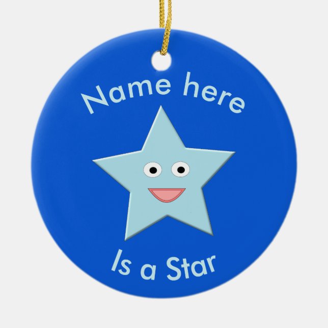 Ornamento de estrella de Personalizado de la celeb (Frente)