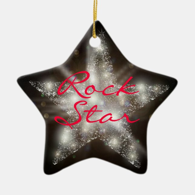 Ornamento de "estrella de rock" (Frente)