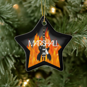 Ornamento de estrella de rock personalizado