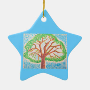 Ornamento de estrella del árbol de la vida