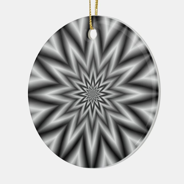 Ornamento de estrella gris (Izquierda)