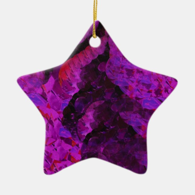Ornamento de estrella morado (Frente)