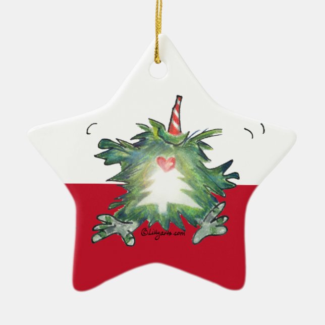 Ornamento de estrella Personalizado Kiwi para navi (Frente)