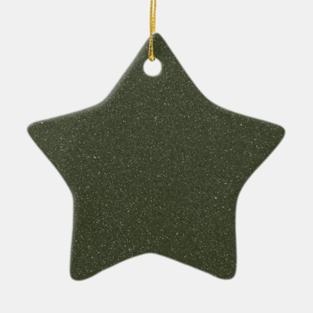 Ornamento de Estrella Verde Moss texturizado - Per (Frente)