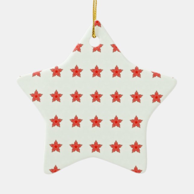 ornamento de estrellas de estrellas rojas (Frente)