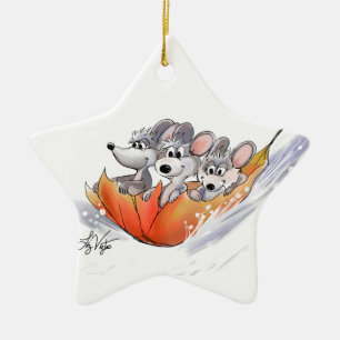 Ornamento de estrellas de invierno de Mic, Mac y M