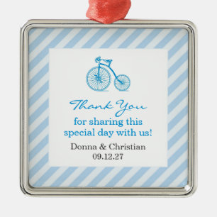 Ornamento de Favor de Baby Shower Azul