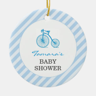 Ornamento de Favor de Baby Shower Azul