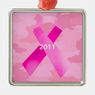 Ornamento de fecha de cinta rosa rosa de camuflaje