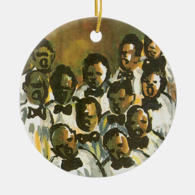 Ornamento de feriado cerámico (Frente)