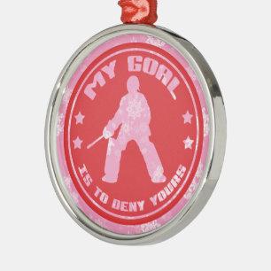 Ornamento de feriado de golf de hockey sobre hierb