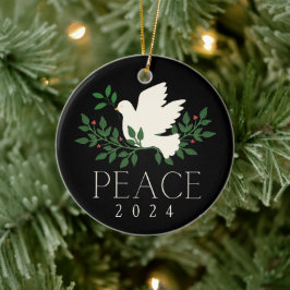 Ornamento de feriado de Navidades de Peace Dove