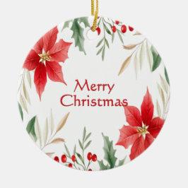 Ornamento de feriado de Navidades de Poinsettia Ro